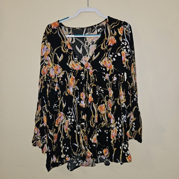 Free People Tops - Free People Bella Floral Print Tunic Size sma Bohemian Festival Boho Daisy Jones